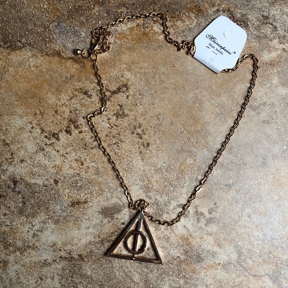Harry potter deathly hollows gold necklace - Picture 2 of 4